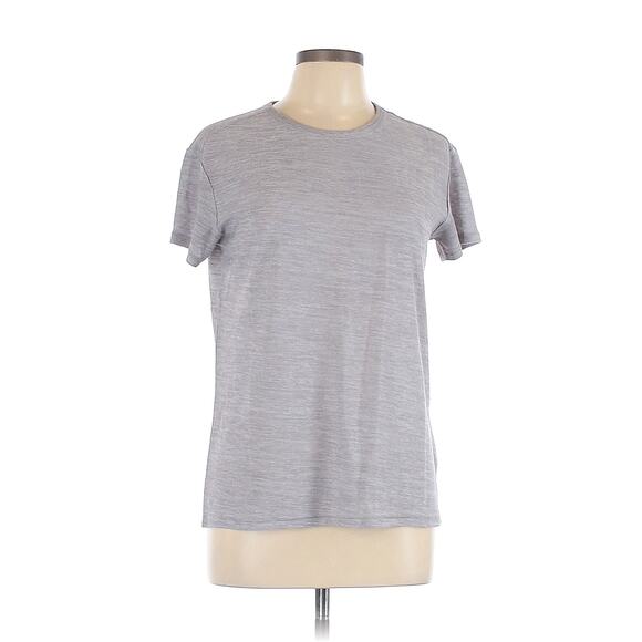 Another Love Heathered Gray Short Sleeve Crew Neck Tee Women Sz L - Picture 3 of 6